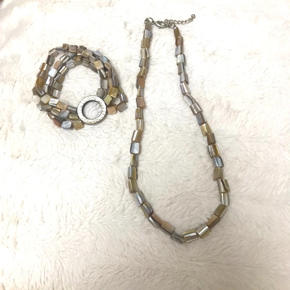 Coastal Necklace and Stretch Bracelet